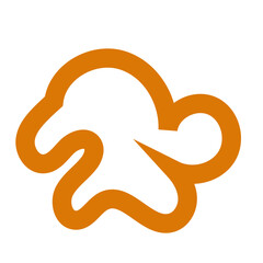 Fototapeta premium Ochre Squiggly Doodle Vectors 