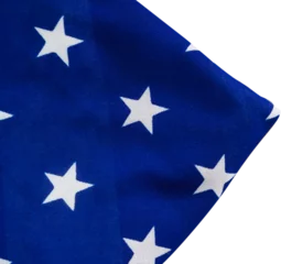 Foto op Plexiglas Amerikaanse plekken American flag on white background