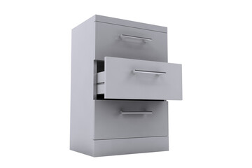 Composite image of open filing cabinet