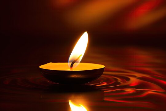 image of a candle flame, which represents inner peace and stillness, to create a calming and meditation  