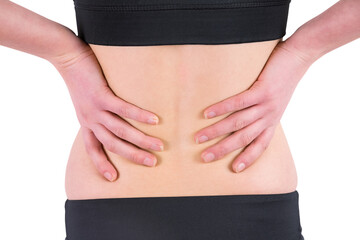 Woman with back injury