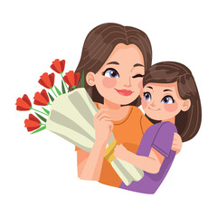 mother with daughter