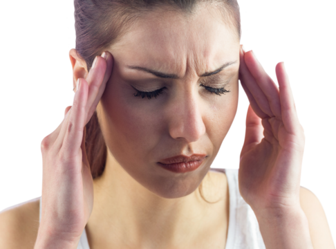 Woman having headache