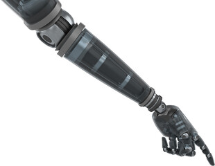 Close up of robotic arm