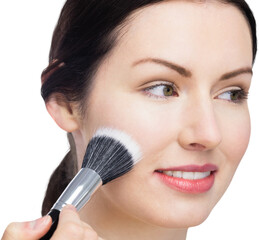 Gorgeous Woman applying makeup 