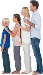 Fototapeta premium Family standing in a row