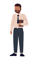 elegant businessman with folder