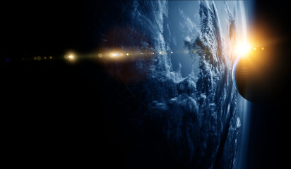 Fototapeta na wymiar Global technologies concept. Elements of the image furnished by NASA