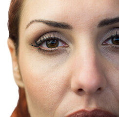 Close-up portrait of woman face 