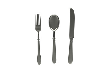 Silver sets of cutlery
