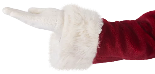 Gordijnen Santa Claus shows open hand © vectorfusionart