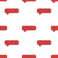 Digitally generated image of speech bubble icons in red