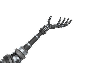 Three dimensional of black robotic hand