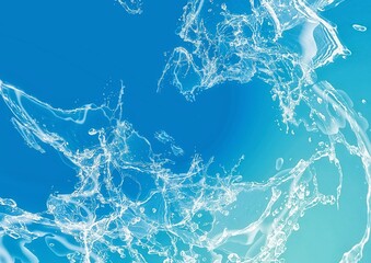 抽象的な青い水しぶき