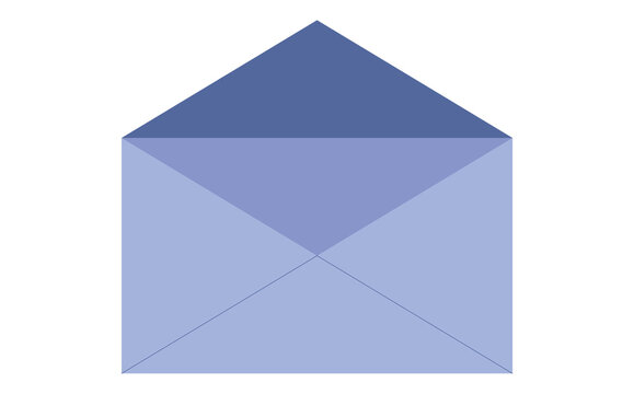 Digitally generated image of empty envelope