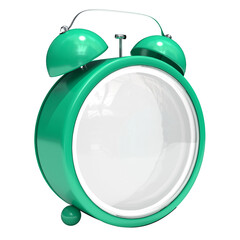 Green empty alarm clock