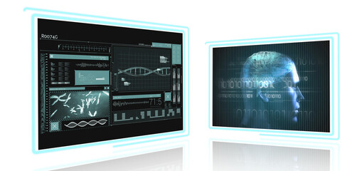 Composite image of different interface