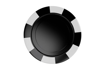 Vector 3D image of black casino token