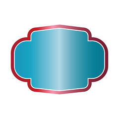 Composite image of blue frame with red border