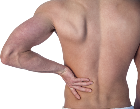 Man undergoing back pain