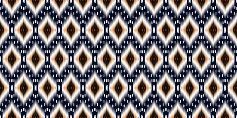 Geometric ethnic oriental ikat pattern traditional Design for background,carpet,wallpaper,clothing,wrapping,Batik,fabric,Vector illustration.embroidery style.