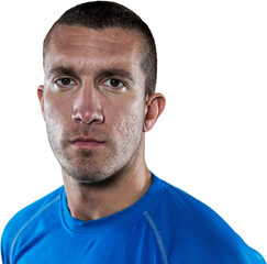 Fototapeta premium Portrait of serious rugby player