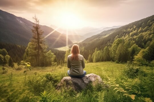 image that highlights the benefits of spending time in nature for mental health and stress reduction  