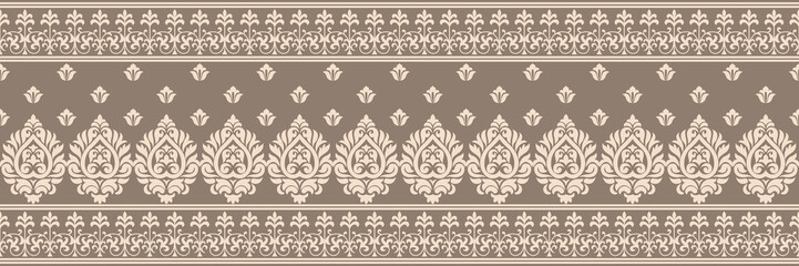 Ethnic pattern. Bandana Print. Silk neck scarf or kerchief. Design for Saree, Patola, Sari, Dupatta, textile. Tile patterns. Aztec style. Floral vintage. Bohemian Indian motif style. Clothing. Vector.