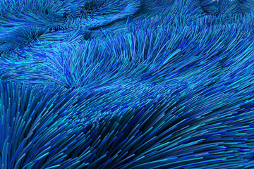 Blue fiber optic lamp