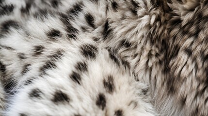 Closeup of snow leopard fur - obrazy, fototapety, plakaty