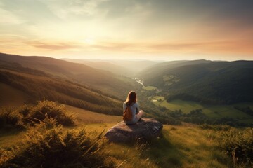 image that highlights the benefits of spending time in nature for mental health and stress reduction  
