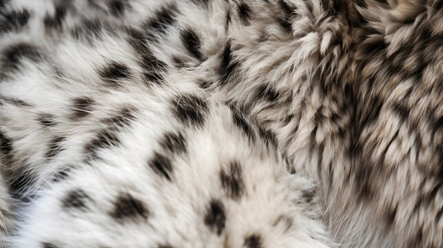 Closeup of snow leopard fur