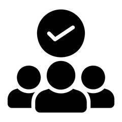 teamwork glyph icon