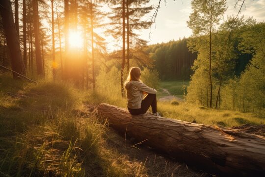 image that highlights the benefits of spending time in nature for mental health and stress reduction 