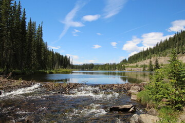 Flow Over The Beaver Dam, Nordegg, Alberta © Michael Mamoon