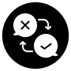 decision making glyph icon