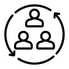 coordination line icon