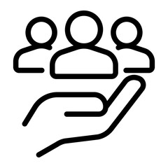 social responsibility line icon