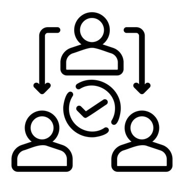 Delegation Line Icon