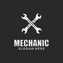 Mechanical technology logo, gear and piston combination logo symbol. engine parts