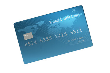 Digitally generated image of world credit card