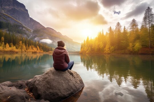 highlights the benefits of spending time in nature for mental health and stress reduction  Generative AI