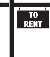 Digitally generated image of to rent signboard