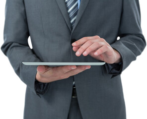 Businessman using digital tablet