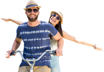 Man and woman smiling