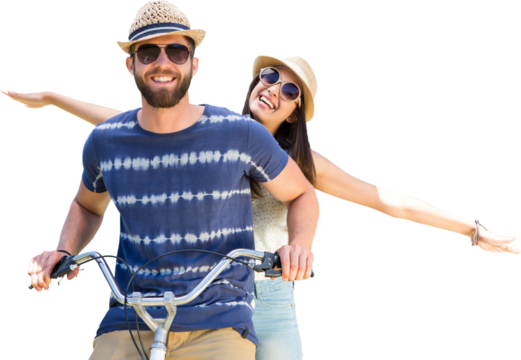 Man and woman smiling