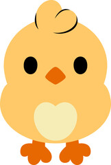 Easter Day Chicken Hand Drawn Flat Illustration