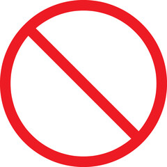 Not Allowed And Stop Sign - Amazing vector icon suitable for game asset, animation, app, sticker, wrong, declined, street sign, and website