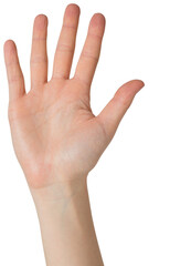 Hand with fingers spread out