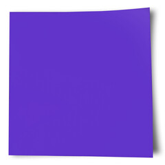 Close-up of purple adhesive note